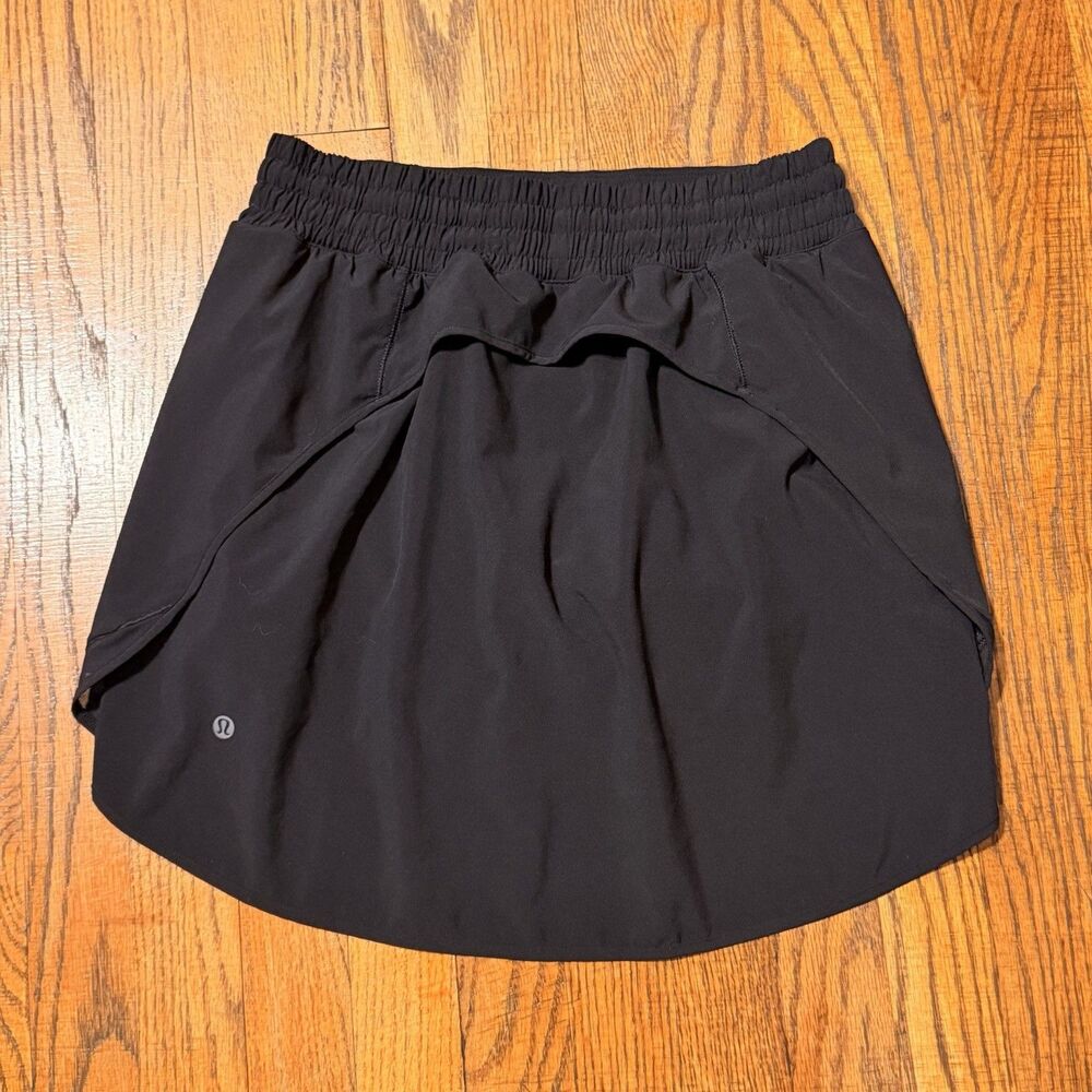Lululemon Hotty Hot High Rise Skort Black Womens Sz 8 Tennis Running Athletic